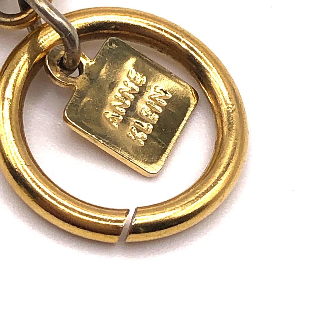 Anne Klein Gold Tone Geometric Collar Necklace with Toggle Clasp - Picture 3 of 9